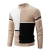 Maglioni da uomo 2023 inverno mezzo dolcevita maglione abbinato pullover lavorato a maglia moda giovanile abbigliamento casual