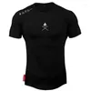 Men's T Shirts Fashion T-shirt Jogger Sporting Skinny Tee Shirt Male Gyms Fitness Bodybuilding Workout 5 Colors Tops Crossfits Clothing