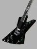 Rare Boris Dommenget Matthias Jabs Scorpions Galaxy Explorer Black Diamond Flying V Guitare électrique Floyd Rose Tremolo, Abalone Stars Planets Inlay