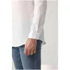 Men'S Casual Shirts Mens Camisas 2023 Linen Shirt Men Long Sleeves Blouse Loose Tops Spring Summer Handsome Leisure White Blue Drop Dh5F0