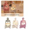 Decorative Figurines Nordic Abstract Thinker Statue Light Creative Home Desktop Small Ornaments Tulip Book Sculpture Night Lamp Decoration