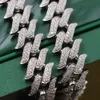 Ожерелье с шипами из серебра 925 пробы Vvs Clarity с муассанитом и бриллиантами Iced Out шириной 10 мм и 16 мм, кубинская цепочка со звеньями