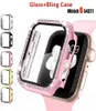 Diamond Watch Case för Apple Watch Case 38mm 42mm 40mm 44mm Band PC Screen Protector Cover för IWatch Series 5 4 3 24236497