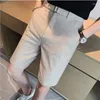 Men's Shorts The Style Summer Leisure For Men Shorts/Male High Quality Business Lce Silk Stripes Suit Black Grey Khaki 29-36