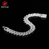 Redleaf Wholesale Hip Hop Jewelry Punk Gold Cuban Link Chain 925 Silver 10mm Bredd Moissanite Diamond Cuban Chain