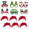 Montature per occhiali da sole 20 pezzi Occhiali natalizi Glitter Decorazione natalizia per feste Occhiali da vista per feste Bomboniere