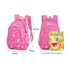 Sacs d'école 3pcs / Set Bow Print pour adolescentes primaires imperméables enfants étudiants princesse sac à dos Mochila Infantil