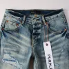 Calças de brim roxas designer jeans homens marca rasgada calças vintage retalhos luxo padrão dot calças dos homens retro roxo marca jeans