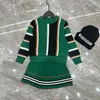 Conjuntos de roupas bebê conjunto criança criança camisola 3pics crianças designer suéteres calça para crianças meninos meninas manga longa top chapéu de luxo saia dh3k6