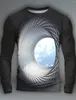Herr t -skjortor grafisk optisk illusion visuell bedrägeri mode 3d tryck skjorta tee toppar avslappnad långärmad besättning hals