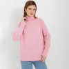 Women's Sweaters Blue Turtleneck Sweater For Women Elegant Causal Loose Long Sleeve Knitted Pullovers Autumn Winter Thicken Warm Basic