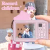 Macchina fotografica per bambini Giocattoli per ragazzi e ragazze di 3-12 anni Unicorno cartone animato Fotocamera per bambini con obiettivo ribaltabile per selfie Videocamera digitale HD