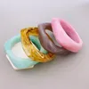 Bangle Fashionable And Bold Marble Pattern Acrylic Bracelet For Women's Daily Wear Parties Bangles Women