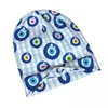 Bérets Evil Eye Magic Bonnet Chapeau Tricoté Casual Street Bohème Hippie Géométrique Skullies Bonnets Chapeaux Casquette D'été Pour Hommes Femmes