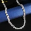 Price Cuban Chains Iced Out Hip Hop Men Necklaces 925 Silver Cz Diamond Thorny 10mm Wide
