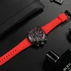 Wristwatches Fashion Original Sports Men's Quartz Watch Alloy Frame Silicone Strap Large Dial Clock Student Automatic Movement Wristwatch