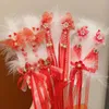 Hair Accessories Ribbon Children Red Hairpin Cute Tassel Pearl Chinese Year Headwear Feather Butterfly Hanfu Baby