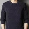 Pulls pour hommes Vêtements Pulls Pull en tricot uni Homme Col rond Col rond Noir Casual Couleur unie Épais Hiver Commande Tops X In