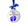 Kerstversiering Baby's eerste souvenirbal Een schattige blauwe cartoonboomhanger siert de kinderwagen