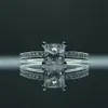 2020 الأميرة الفاخرة CUT 0 6CT LAB Diamond Ring REAL 925 Sterling Silver Engagement Band Band Rings for Women Bridal Jewelry299K