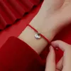 Bracelets de charme Bracelet en argent sterling 925 pour femmes Corde dynamique rouge Été 2023