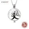 CLUCI 3pcs Round Life Tree Women for Necklace Making 925 Sterling Silver Pearl Pendant Jewelry SC303SB321J
