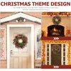 Decorative Flowers 2 Pcs Decor Artificial Garland Hanging Christmas Wreath Front Door Window Wall Pendant Xmas