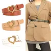 Bälten 2.3 103 cm Ladies Belt Vintage Heart Design Buckle Female Pu Leather Band Fashion Versatile Suit Dress Rem Women