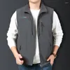 Gilet da uomo Gilet da caccia termico per uomo Abiti di grandi dimensioni Motociclista Giacca senza maniche Abbigliamento di lusso Cappotto maschile Campeggio Maglia uomo