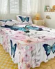 Bed Skirt Butterfly Flower Music Notes Elastic Fitted Bedspread With Pillowcases Mattress Cover Bedding Set Sheet