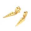 GOLDEN COLOR DANGLING TRIANGLE EARRING FOR MEN AND WOMEN 14k Yellow Gold EARRINGS