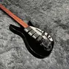 Hot Sell bra kvalitet 325 elgitarr, tremolo-system, svart färg, basträskropp, palisanderbrädan, 6 strängar Guitarra, gratis frakt- Musikinstrument
