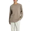 Women's T Shirts Oversize Plain Crew Neck Long Sleeve Shirt Unisex Cotton Tops Tees Women Sweatshirt Couples Casual Street Basic Clothing