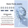 Master Rocks Jewelry Letters Ciondolo rotondo grande Iced Out Sterling Sier Vvs Pend Hip Hop Moissanite personalizzato
