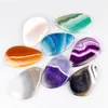 Mélange de pierres précieuses naturelles semi-précieuses, perles d'agate à rayures, pendentif en forme de larme, breloques pour la fabrication de colliers, 284J