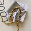 Lettera in acciaio inossidabile di moda 14k oro oro cuoio cognello collana di collana per uomo e donne amanti delle feste regalo hip hop gioielleria Wi2459