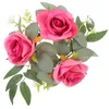 Dekorativa blommor Ljusstake Garland Mini Artificial Flower Wreaths Fall Decor Wedding Ring Plant