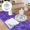 Conjuntos de louça azul e branco porcelana tema festa placas de papel tecido aniversário utensílios de mesa copos descartáveis suprimentos decorativos para