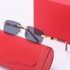 Woman Designer Sunglasses Mens Fashion Round Clear Lens Frame Sun Glasses Wood Rimless Vintage Fish Eyeglasses Ladies Eyewear Optical Carti2