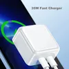 PD 35W Chargers Dual USB C port power adapter fast charging US EU Wall Plug Charger for Apple MacBook iphone 11 12 13 14 15 pro max Double type usb c
