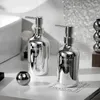 Dispenser di sapone liquido vuoto balsamo da bagno placcato ricarica bottiglia da cucina argento 500 ml shampoo