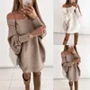 Sexy strapless dress women's loose knit pit stripe hooded Midi dress solid color office women's tank top 231230