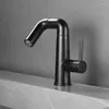 Bathroom Sink Faucets Rotate Basin Faucet Cold And Mixer Water Tap Deck Mounted Single Hole & Handle Tall Style Gold Black White Chrome