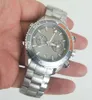 Estilo clássico Super Qualidade Cronógrafo Relógios de Pulso Masculino 43mm Mostrador Cinza Pulseira de Aço Refinado Luminoso Movimento de Quartzo VK Chrono Work Business Mens Relógios