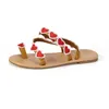 Femmes on Sandals Vente Chaussures Open Toe Women S Été Bohême extérieure plage décontractée plate grande taille Zapatos de Mujer CAUAL ZAPATO