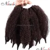 امتدادات الشعر الاصطناعية نيكول 8 بوصة AFRO KINKY MARLY CLOGHET 14 ROOTSPC درجة حرارة عالية من الألياف مارلي 2241588 إسقاط dhyyj