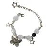 Braccialetti con ciondoli Bracciale alla moda con ciondolo a forma di stella a forma di farfalla per donne e ragazze