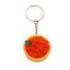 Porte-clés tarte aux œufs porte-clés créatif modèle de petit-déjeuner occidental accessoires de jouets simulation accessoires de décoration alimentaire sac de voiture pendentif cadeau