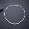 Chokers Trendy Lovers Halskette Labordiamant Cz Stein Weißgold gefüllt Chorker Anhänger Halsketten für Frauen Braut Party Hochzeit jew288I