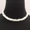 Hawaii Puka White Clam Chips Shell Necklace Natural Irregular Chips Seashell Choker Necklace Fashion Summer Beach Jewelry290N